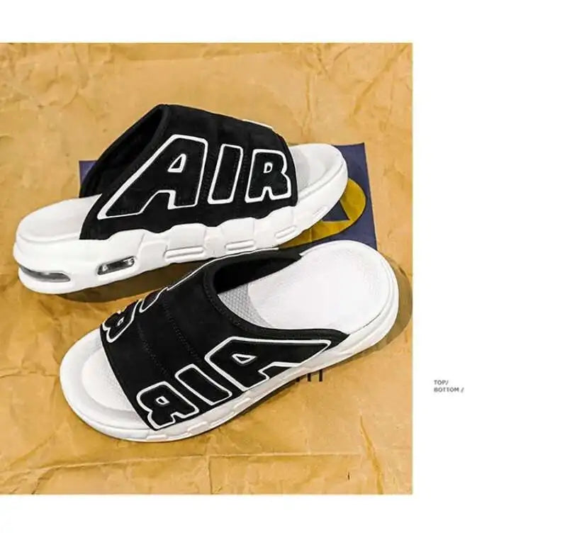 Sandales de styliste à coussin d'air pour hommes, pantoufles de sport douces et antidérapantes, chaussures pour hommes, nouvelle collection été 2025