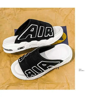 Sandales de styliste à coussin d'air pour hommes, pantoufles de sport douces et antidérapantes, chaussures pour hommes, nouvelle collection été 2025