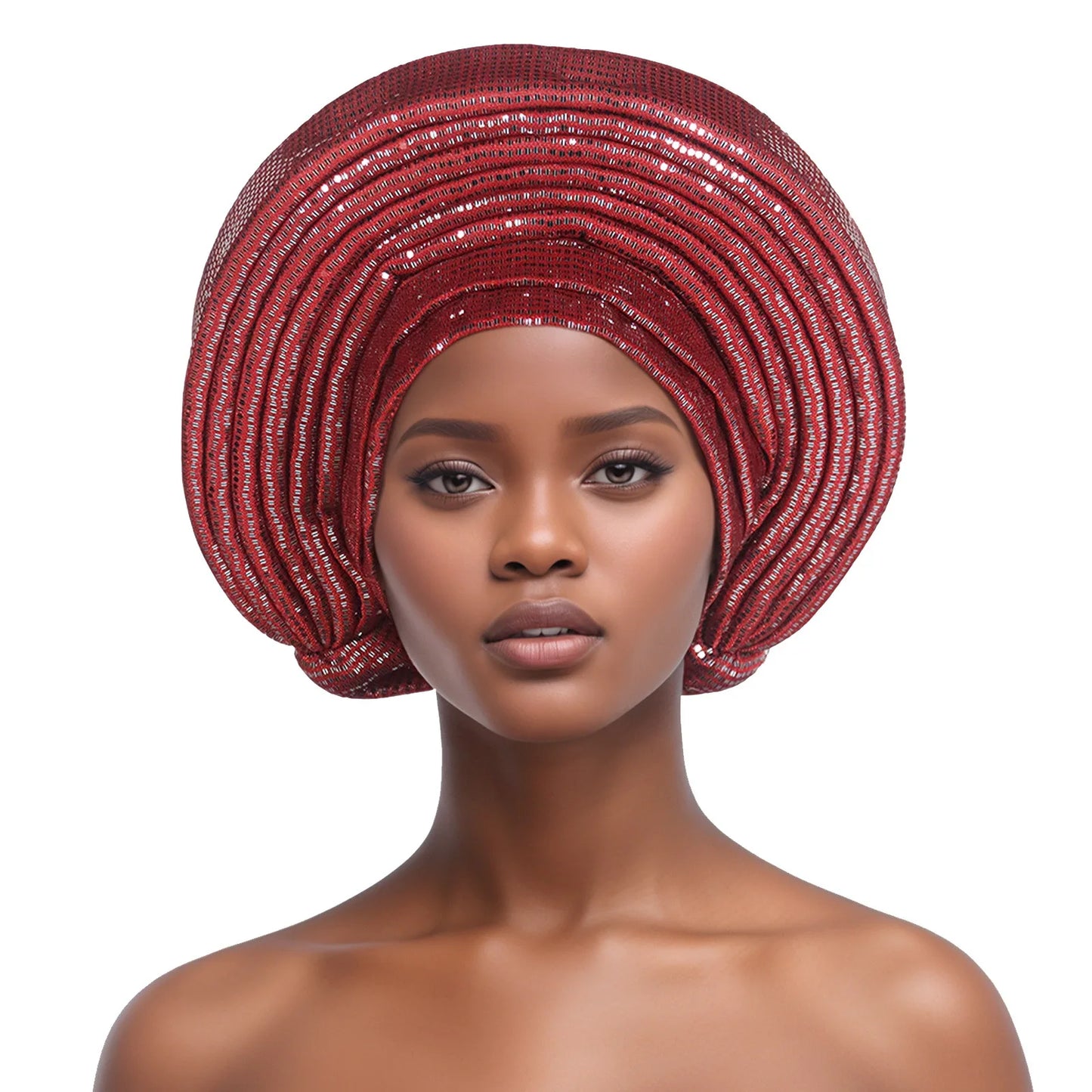 Casquette Turban plissée pour femmes africaines déjà fabriquées Auto Gele femme bandeau Nigeria dame chapeaux chapeau fête de mariage chapeaux