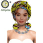 Turbans - bandeaux africains pour femme foulard africain couvre-chef nigérian avec boucle d'oreille assortie Dashiki Ankara cire S20H004
