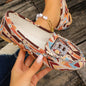 Mocassins pour femmes, sandales de bateau de conduite, décor de luxe, motif de mode, chaussures plates à enfiler, Sexy, élégantes, plates, confortables, décontractées, pour le bureau
