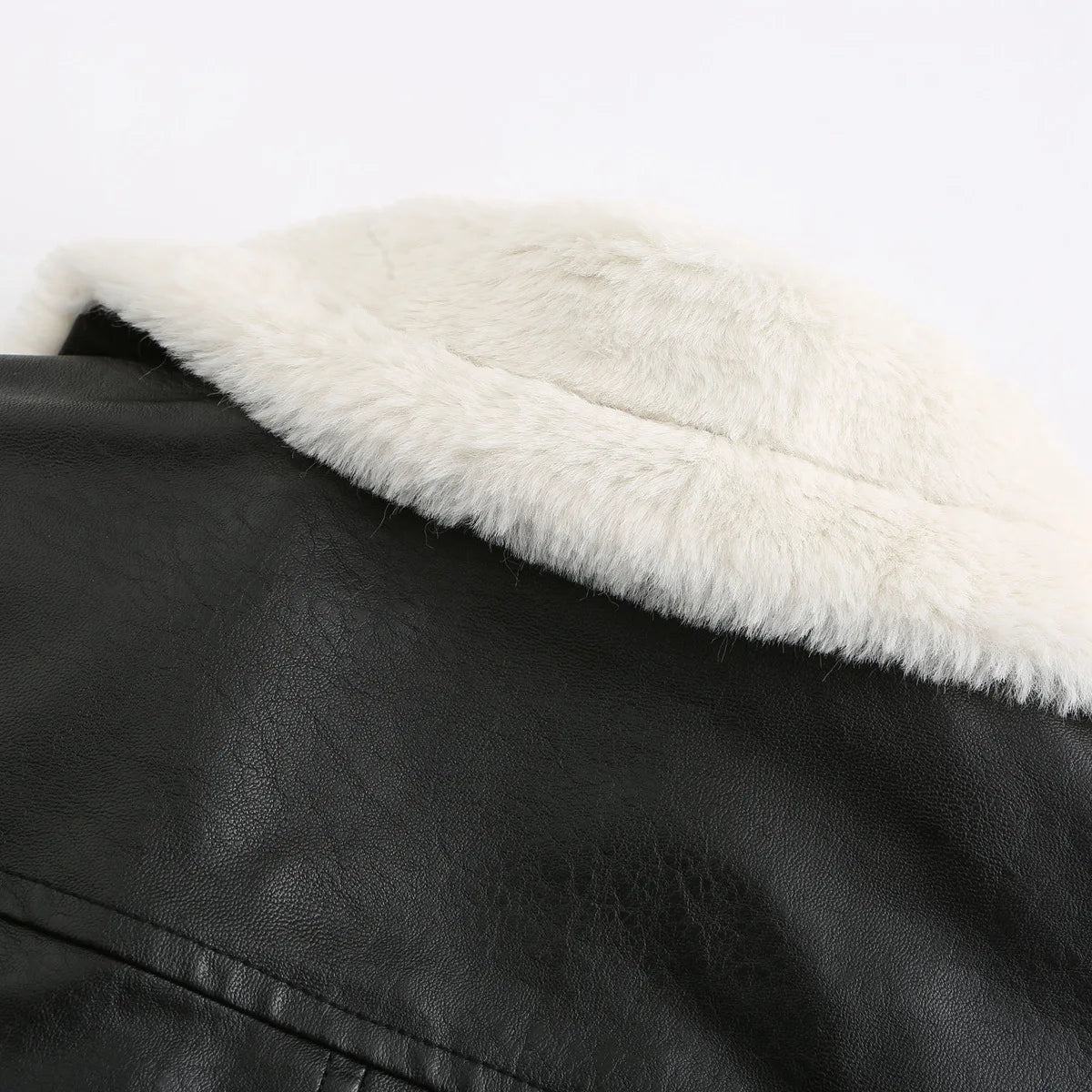 Vestes d'hiver pour femmes mode épais chaud Faux cuir peau de mouton veste manteau Vintage rabat poche vêtements de dessus pour femmes Chic hauts