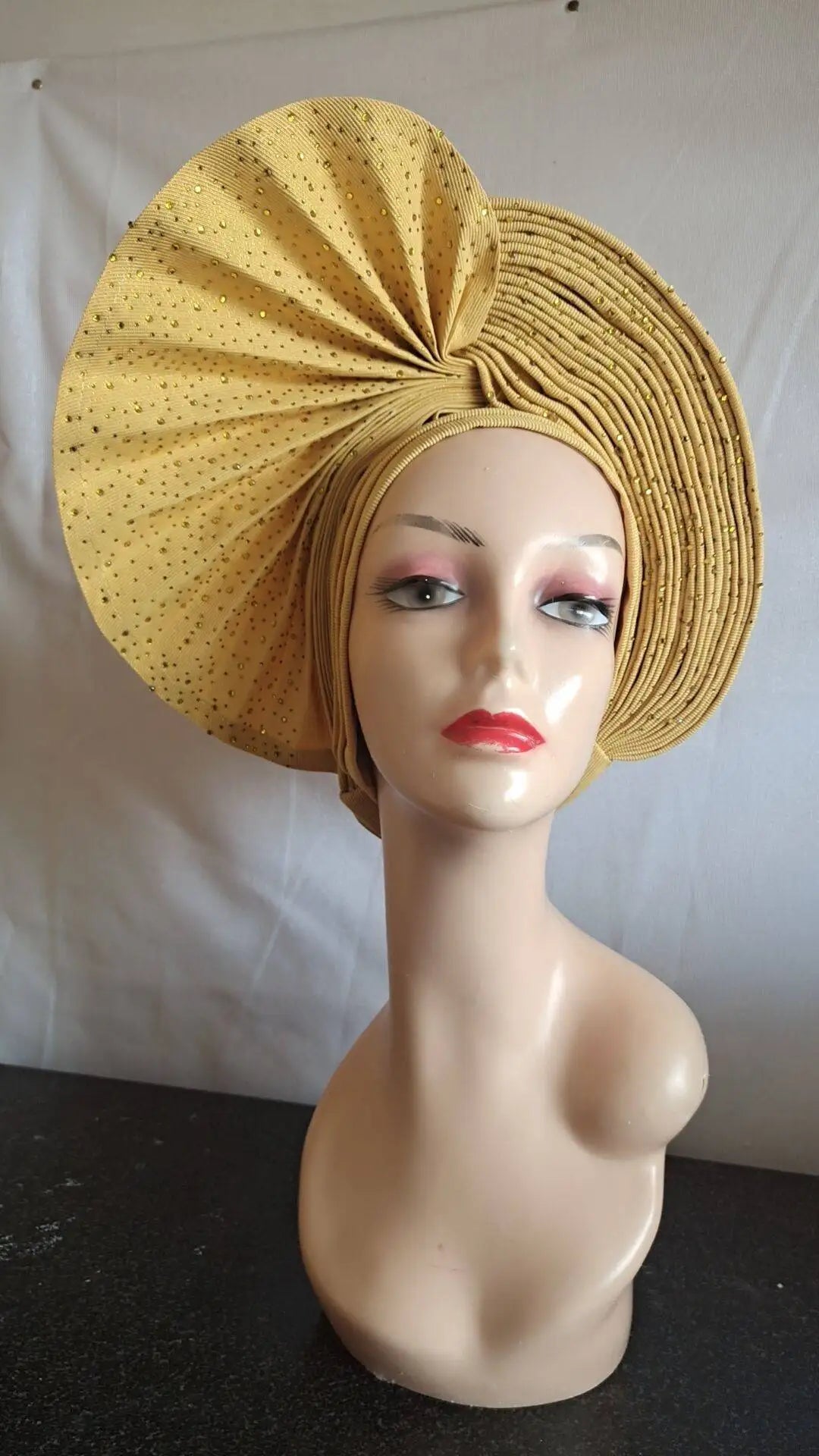 Turban de tête musulman pour femmes, Gele africain violet, casquettes déjà fabriquées, Auto Aso Oke, cravate de sauna Gele, chapeau rond pour dames, Z620-2 de fête