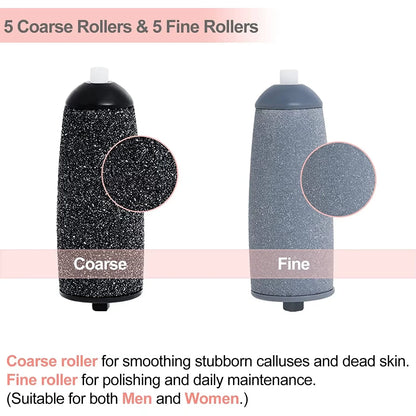 Lime Électrique Rechargeable pour les Pieds, Appareil de Pédicure, Dissolvant de Callosités, Outils de Soins pour les Talons, Élimination de la Fréquence de la Peau, Noir, 1 + 10 Set