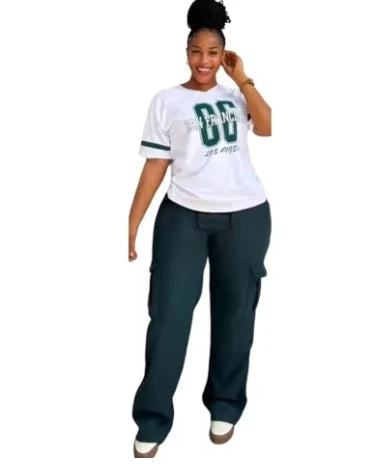 Ensemble dashiki en denim pour femmes, vêtements africains, nouvelle mode, haut à manches courtes et jeans moulants, tenue de soirée assortie pour dames, été, 2 pièces