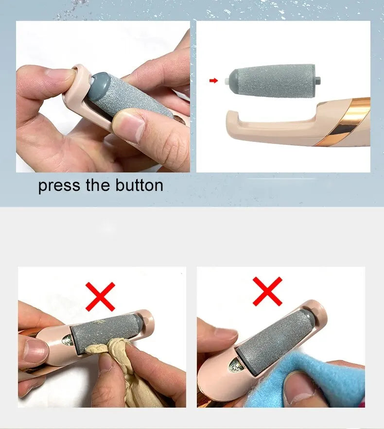 Outil électronique lime et dissolvant de tissus de guérison broyeur de pieds électrique rose