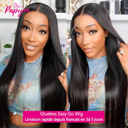 6x4 Perruque Cheveux Humain Sans Colle Perruque Ni Gel Prête à Aller 4X4 Lace Closure Perruque Sans Colle Livraison 3 Jour Franc