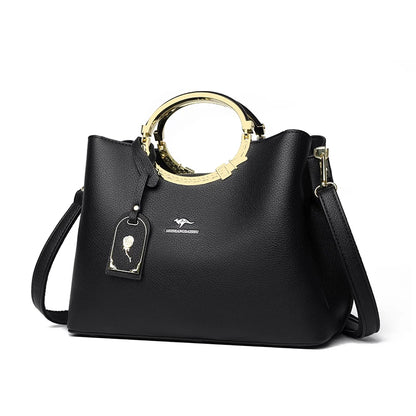 Sac à Main de Luxe en Cuir Souple pour Femme, Fourre-Tout de Grande Capacité à 3 Couches, de Styliste, de Bonne Qualité