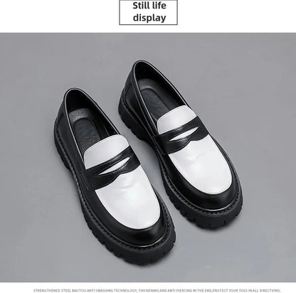Chaussures en cuir à grosse tête pour hommes, chaussures d'affaires confortables, chaussures décontractées, style britannique, fête itude, social, mode, hommes, taille 38-46