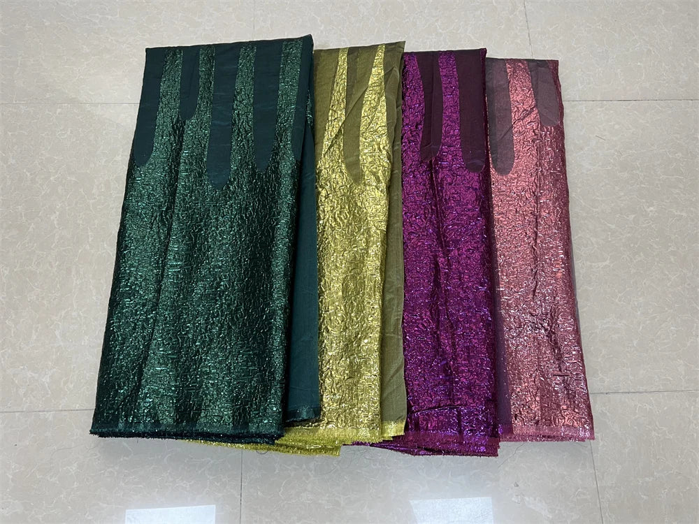 2025High qualité africain nigérian Tulle dentelle tissu Organza broderie Guipure brocart Jacquard robes de mariée robes de soirée 5Yard