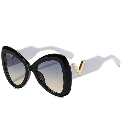 2025 nouvelle mode grand cadre oeil de chat papillon femmes lunettes de soleil de luxe concepteur hommes lunettes de soleil en plein air voyage lunettes femme UV400