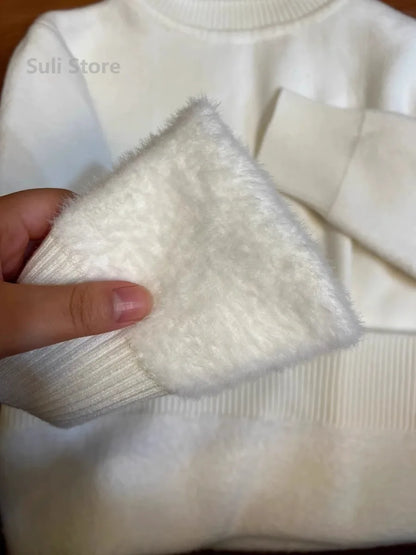 Pull une pièce en velours de vison à col roulé et épais pour femme, intérieur chaud avec chemise tricotée à bascule, 2025