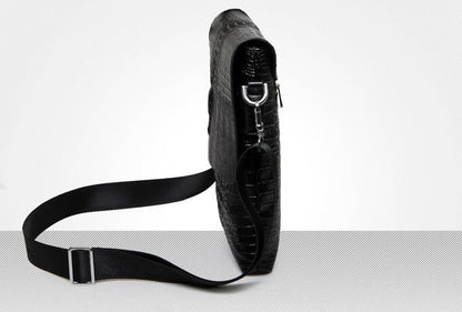 Marque de luxe sac de messager hommes en cuir affaires Alligator sac à bandoulière mâle sacoche décontractée Crocodile Grain sac à bandoulière pour hommes