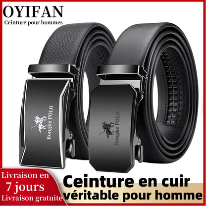 OYIFAN hommes ceinture en cuir véritable ceinture pour hommes ceintures automatiques ceinture réglable ceintures d'affaires