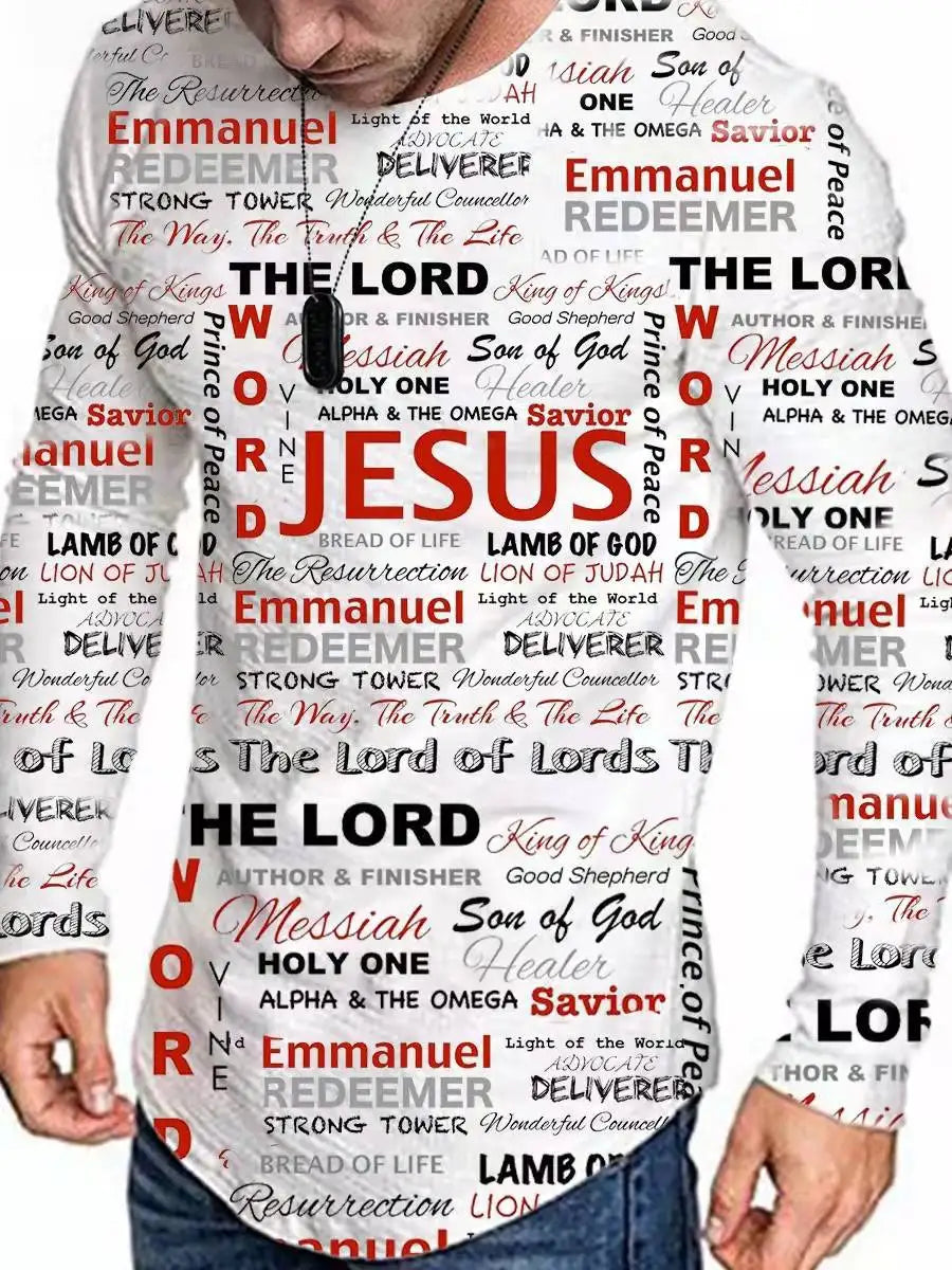 T-shirt à manches longues à col rond pour hommes, t-shirts graphiques à impression de lettres, vêtements de rue décontractés, t-shirts de médicaments, mode, Y2K