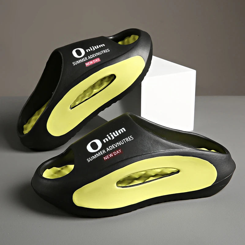 Pantoufles d'été décontractées pour hommes et femmes, Style Couple, pantoufles de plage en plein air, antidérapantes et Anti-odeur, nouvelle collection 2025