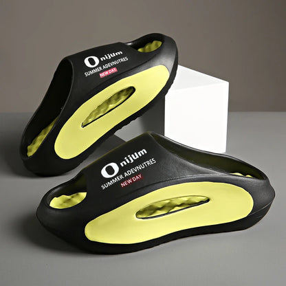 Pantoufles d'été décontractées pour hommes et femmes, Style Couple, pantoufles de plage en plein air, antidérapantes et Anti-odeur, nouvelle collection 2025