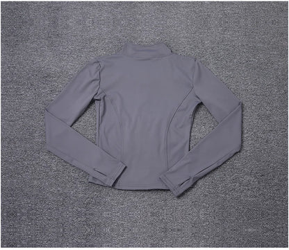 Veste de Sport pour femmes, chemise à manches longues, manteau d'entraînement, vêtements d'entraînement, de Yoga