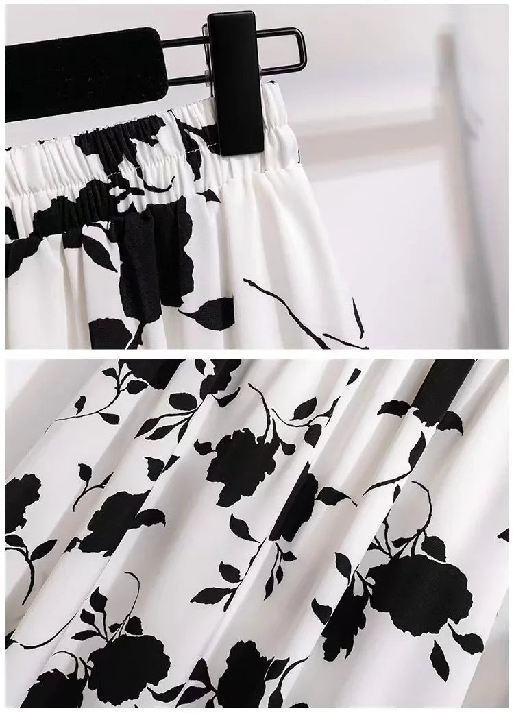 Grande taille femmes taille haute minceur hanche couvrant Maxi jupe été à la mode Rose demi-longueur jupe princesse manches Polo Nec