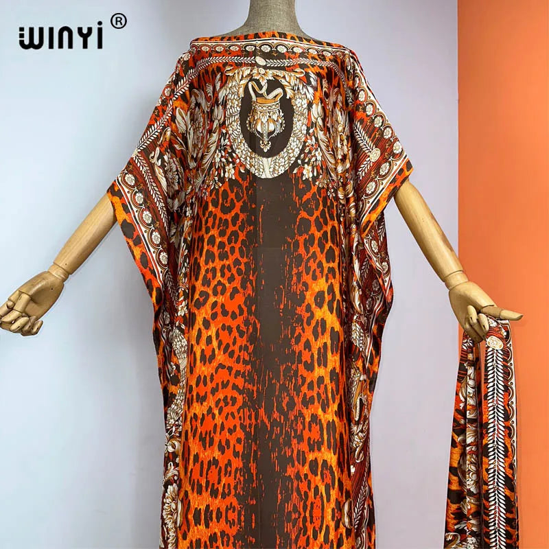 WINYI-Robe de Soirée Élégante et Surdimensionnée pour Femme, Caftan à Imprimé Africain, Nouvelle Mode 2022