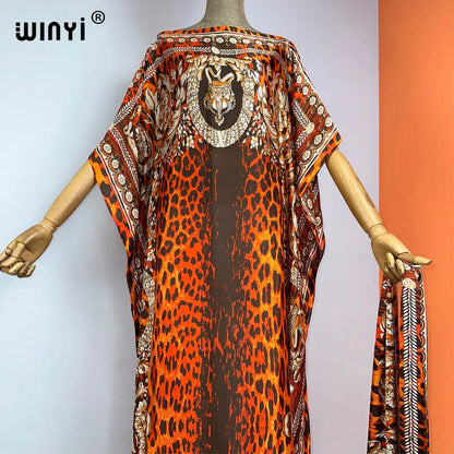 WINYI-Robe de Soirée Élégante et Surdimensionnée pour Femme, Caftan à Imprimé Africain, Nouvelle Mode 2022