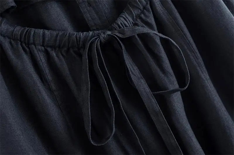 Robes d'été femmes 2025 nouveau cou-pendu élégant longue robe de vacances femmes rue Chic jeunesse robe de mode ample