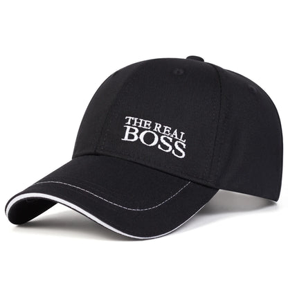 THE REAL BOSS-Casquettes de baseball brodées de lettres, chapeaux décontractés réglables, chapeau hip hop, chapeau de protection solaire, unisexe, printemps et automne, extérieur