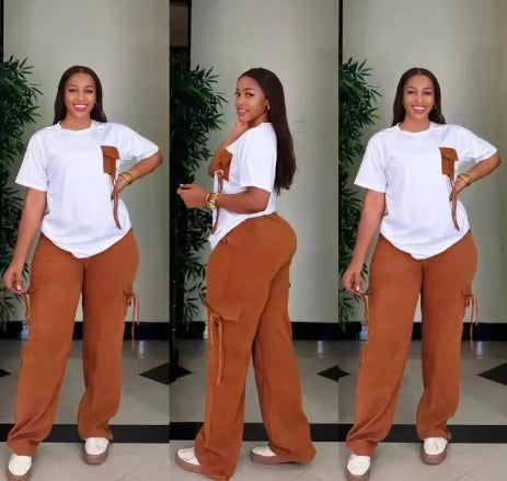 Ensemble dashiki en denim pour femmes, vêtements africains, nouvelle mode, haut à manches courtes et jeans moulants, tenue de soirée assortie pour dames, été, 2 pièces