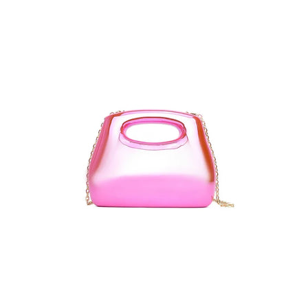 Sac à main hobo en acrylique doré pour femme, sac à main de plage transparent, sac à main de soirée, poignée supérieure ronde, fête de mariage, designer de luxe