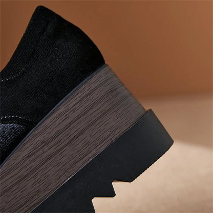 Plate-forme plate solide pour femmes, chaussures plates pour femmes, Parker carré, décontracté, printemps, automne, tout neuf, mode, strucgirls, loisirs