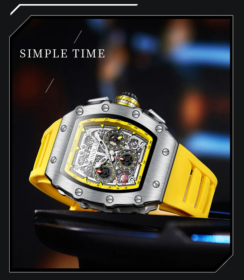 Montre Tonneau en Acier Inoxydable pour Homme, Horloge à Quartz, Étanche, Minuterie, Haute Qualité, Marque Célèbre, Mode Originale, Offre Spéciale