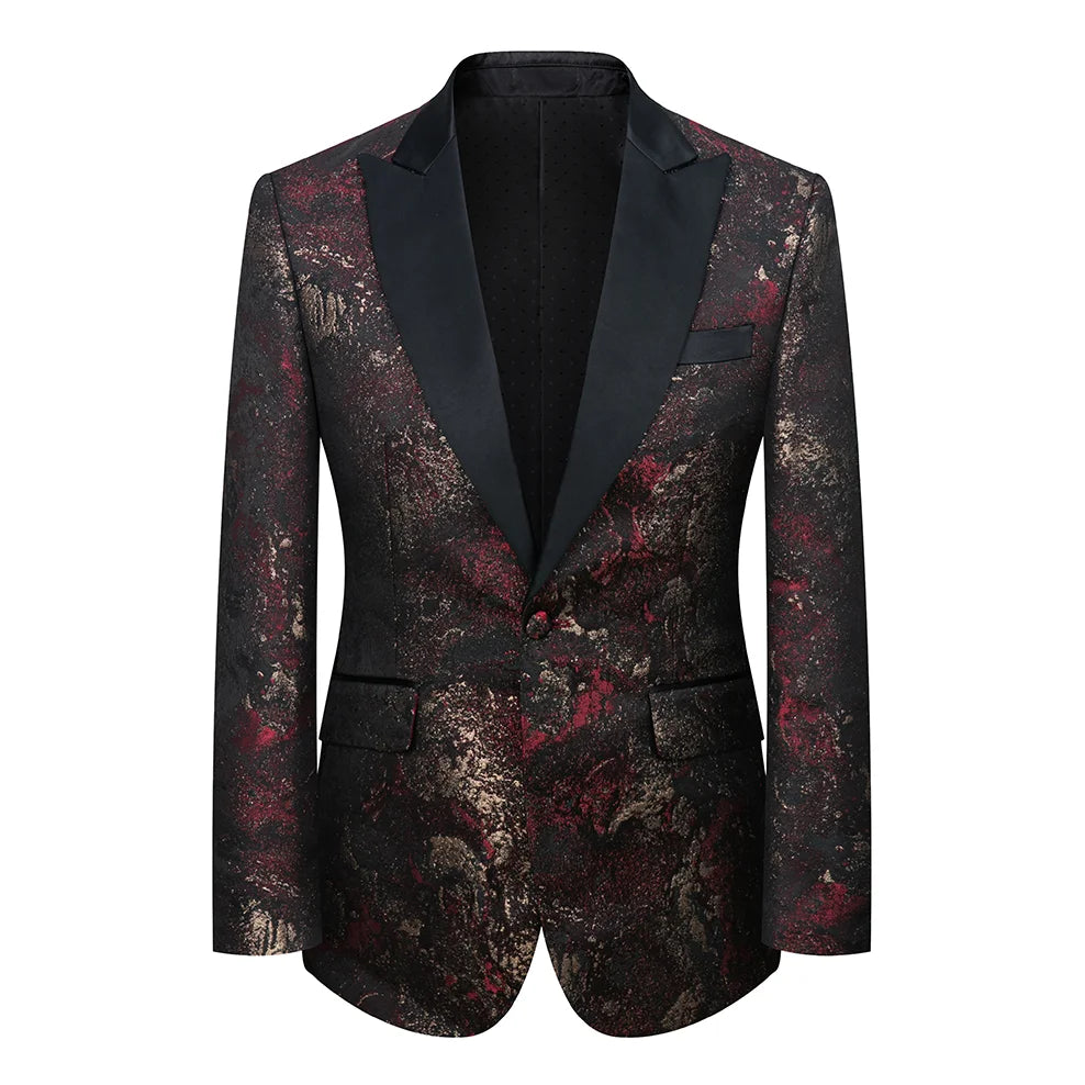 Costume vert 3 pièces pour hommes, veste de robe de soirée de mariage avec gilet et pantalon, ensembles Slim à la mode pour hommes, tissu Jacquard Beige, noir, bleu