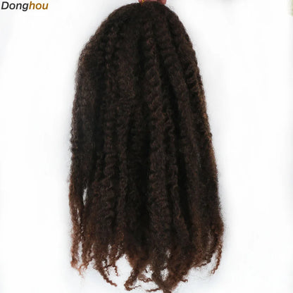 Marley Hair 18 pouces cheveux synthétiques tressés Marley Ombre noir brun blond gris 350 pour cheveux tressés Afro Kinky Marley Twist