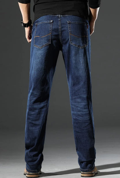 Jeans droits baggy pour hommes, pantalons de cow-boy classiques, jjdenim régulier, tuyau serré élastique, décontracté, taille basse, empilé goth xs