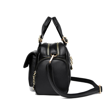 Sac à bandoulière en cuir PU de haute qualité pour femmes, fourre-tout, sacoche multi-poches pour les déplacements quotidiens