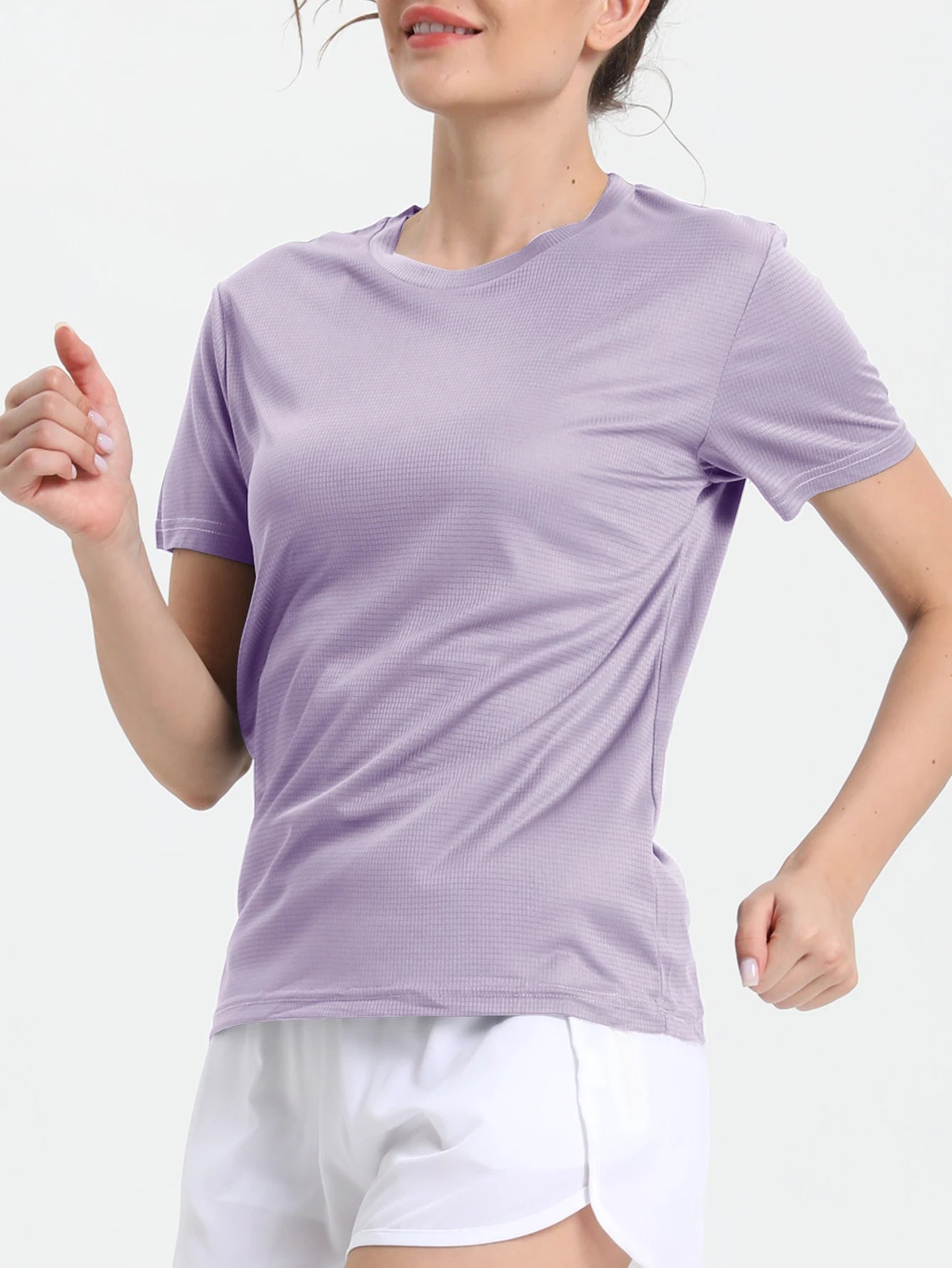 T-Shirt de Sport ultraléger à séchage rapide pour femmes, couleur unie, léger et respirant, chemise de Compression de gymnastique de course