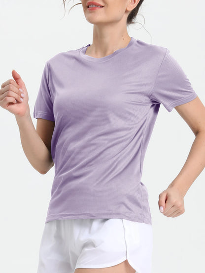 T-Shirt de Sport ultraléger à séchage rapide pour femmes, couleur unie, léger et respirant, chemise de Compression de gymnastique de course