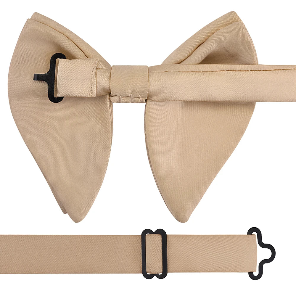 GUSLESON mode rose Champagne bleu solide noeud papillon pour hommes classique grand noeud papillon pour fête de mariage nœud papillon adulte hommes cravate