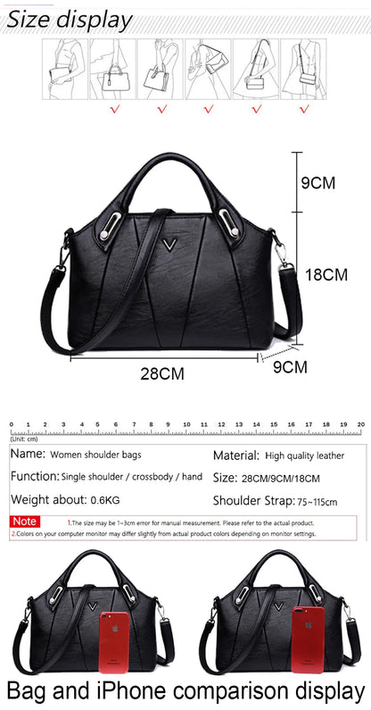 Sacs à main en cuir souple pour femmes, sac à bandoulière initié, sac fourre-tout décontracté, haute qualité, créateur de luxe, mode pour dames, 2024