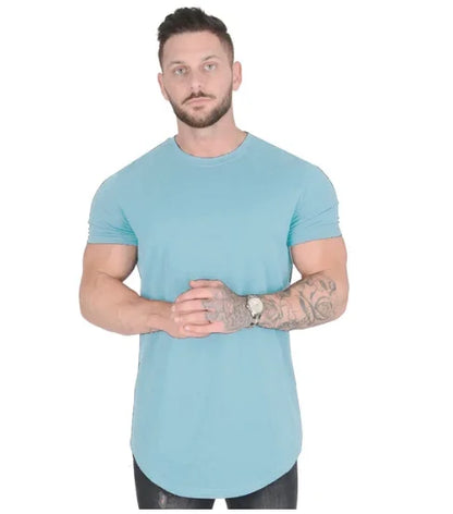 T-shirt de Fitness musculaire été hommes athloisir entraînement à manches courtes T-shirt de haute qualité coton hommes T-shirt Gym Sport chemise hauts