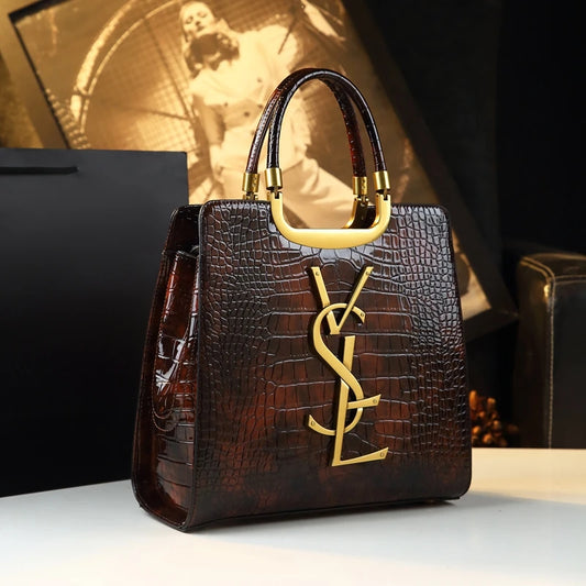Sac à main de luxe léger de haute qualité, fourre-tout à la mode pour femmes, imprimé crocodile, sac à bandoulière simple, nouvelle collection automne et hiver 2024