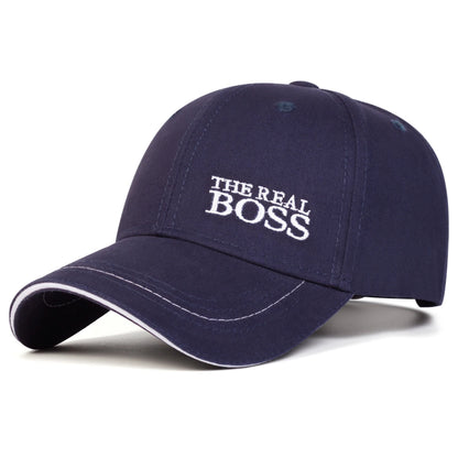 THE REAL BOSS-Casquettes de baseball brodées de lettres, chapeaux décontractés réglables, chapeau hip hop, chapeau de protection solaire, unisexe, printemps et automne, extérieur