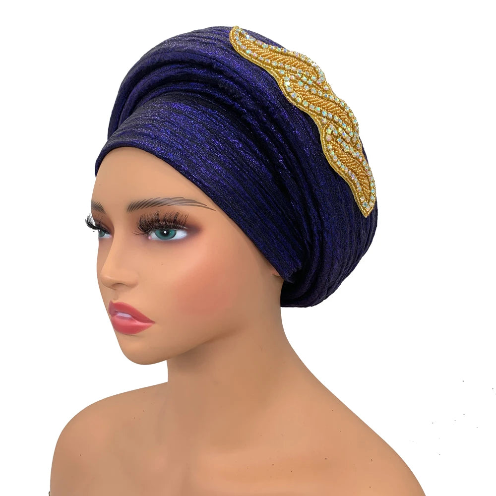 Mode africain Turban casquette femmes Autogele couvre-chef dame bandeau Nigeria mariage couvre-chef Turbante Mujer