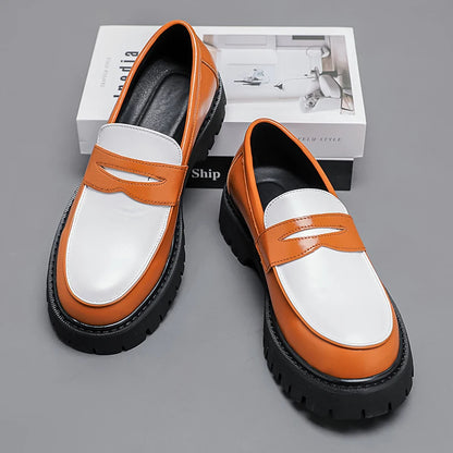 Chaussures en cuir à grosse tête pour hommes, chaussures d'affaires confortables, chaussures décontractées, style britannique, fête itude, social, mode, hommes, taille 38-46