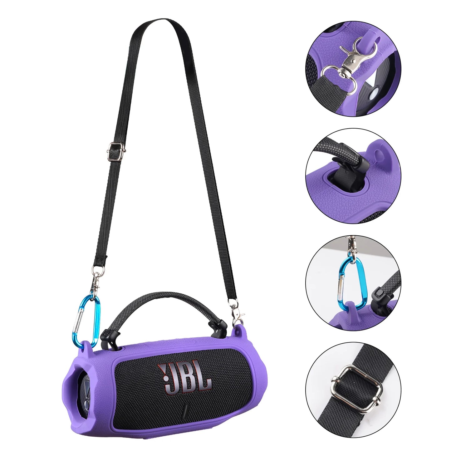 Étui de transport en Silicone pour haut-parleur Bluetooth Portable, housse de protection souple avec bandoulière pour haut-parleur JBL Charge 6