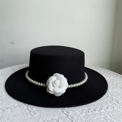 Chapeau Fedora de Style français pour femmes, chapeau en feutre à bord large de 10CM, Derby d'hiver et d'automne, chapeaux de Jazz de mariage