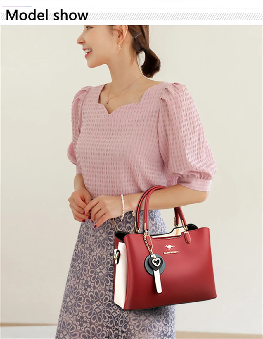 Sacs à bandoulière de marque pour femmes, fourre-tout de grande capacité à 3 couches, sac à main en cuir de bonne qualité de luxe de styliste, nouvelle collection 2024