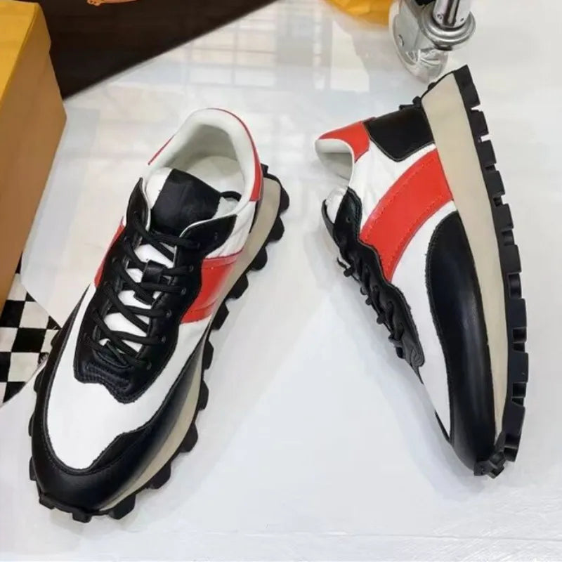 Chaussures de course rétro en daim pour femmes, baskets épaisses, tissu respirant, chaussures de sport à plateforme plate, mode décontractée, recommande une augmentation