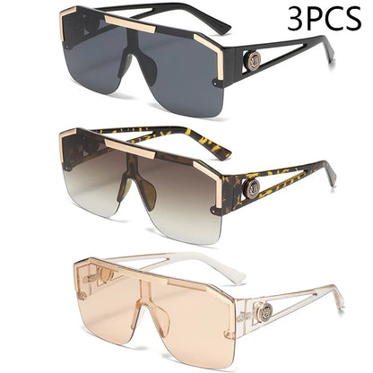 BERAKAH SUPRÊME - Lunettes de soleil carrées surdimensionnées pour hommes et femmes, à la mode, pour sport, conduite, dégradé de couleur, Uv400 2023