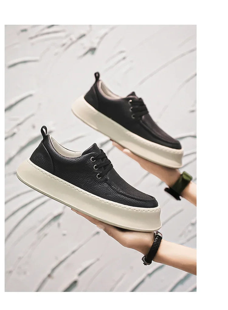 Chaussures basses en cuir respirant pour hommes, chaussures d'étudiant, optique astronomique, chaussures de planche décontractées, ChimYouth, nouveau, été